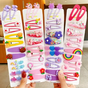 12PCS/Set Girls Colorful Hairpins