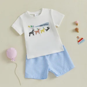 Boy Print T-Shirt Shorts Set