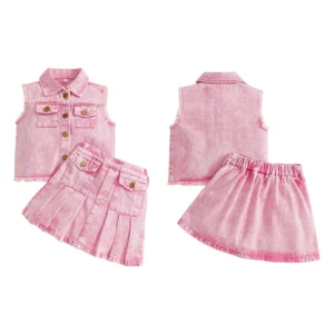 Adorable Girl Denim Ensemble