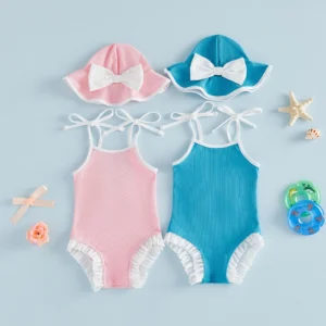 Toddler Girl Swimwear With Hat